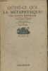 "Qu'est-ce que la métaphysique? - ""Les essais"" VII". Heidegger Martin