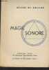 Magie sonore. De Callias Hélène