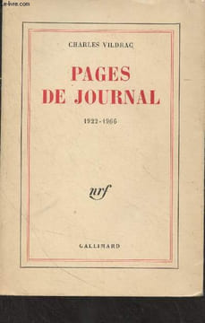 Pages de journal (1922-1966). Vildrac Charles