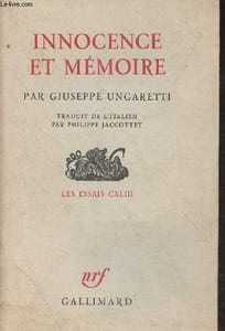 "Innocence et mémoire - ""Les essais"" CXLIII"