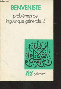 "Problèmes de linguistique générale, 2 - ""Tel"" n°47". Benveniste