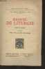 Manuel de liturgie - Livre du maître - 1er volume : pour comprendre nos églises. Dom Lefebvre Gaspar, O.S.B.