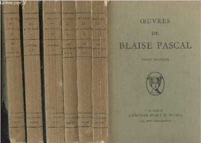 "Oeuvres de Blaise Pascal - En 6 volumes - ""Les grands classiques de France"""