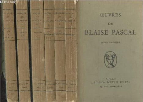 "Oeuvres de Blaise Pascal - En 6 volumes - ""Les grands classiques de France""". Pascal Blaise