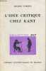 "L'idée critique chez Kant - ""Le philosophe"" n°101". Combès Joseph