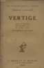 "VERTIGE / COLLECTION ""LES PROSATEURS ETRANGERS MODERNES"".". HAUKLAND ANDRES