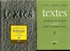 TEXTES - COLLECTION DE FRANCAIS / EN 2 VOLUMES ( LIVRES DE DOCUMENTATION + LIVRE).. LANGLOIS P. / MAREUIL A. / CARDERA M.