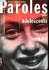 PAROLES POUR ADOLESCENTS OU LE COMPLEXEZ DU HOMARD.. DOLTO-TOLITCH  FRANCOISE