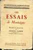 LES ESSAIS DE MONTAIGNE -. LANSON GUSTAVE (ETUDE ET ANALYSE PAR)
