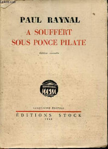 A souffert sous ponce pilate - pièce en trois actes avec un avertissement et un examen.