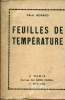 Feuilles de température.. Morand Paul