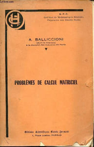 Problèmes de calcul matriciel - M.P.C. - Certificat de Mathématiques Générales Préparation aux Grandes Ecoles.