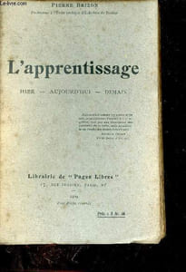 L'apprentissage - hier-aujourd'hui-demain.