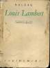 Louis Lambert - Collection Incidences.. Balzac