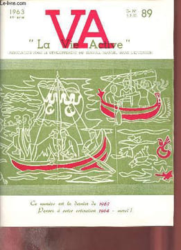 "Vie active n°89 1963 - Tout connaître - chronique du centre - une presse a linos de 300 kgs de pression - comment construire la presse a linos - ...