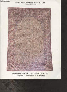 Catalogue de ventes aux enchères - Rare ensemble de tapis anciens de la presse et du caucase - Drouot Richelieu salle n°10 lundi 21 mai 1990 à 15h.