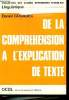De la comprehension a l'explication de texte - Collection des études supérieures d'anglais.. Gouadec Daniel