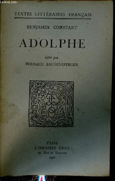 Adolphe - Collection textes littéraires français.. Constant Benjamin
