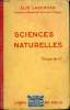 Sciences naturelles - Programmes du 11 avril 1938 - Classes de 4e A et B des lycées et collèges 2e année des écoles primaires supérieures.. Lazerges ...