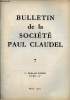 Bulletin de la Société Paul Claudel n°7 mai 1961 - La rue Paul Claudel - la vie de la société - quelques lettres de Paul Claudel - les sociétés à ...
