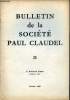 Bulletin de la Société Paul Claudel n°20 octobre 1965 - La vie de la société - le tour du monde source du sombre mai ? par Eugène Roberto - l'audience ...