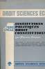 Premier cycle droit sciences économiques - Institutions politiques droit constitutionnel.. Pactet Pierre