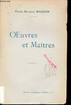 Oeuvres et Maîtres.. Masson Pierre-Maurice