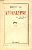 Apocalypse à la paix du monde 1914-1938 - 3e édition.. Fleg Edmond