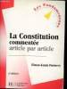 La Constitution commentée article par article - Collection les fondamentaux la bibliothèque de l'étudiant droit sciences politiques - 6e édition.. ...