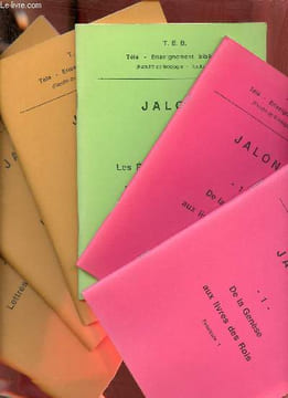 T.E.B. Télé enseignement biblique faculté de théologie Toulouse - 6 fascicules - Jalons 1de la Genèse aux livres des Rois fascicules 1 + 2 - Jalons 2 ...