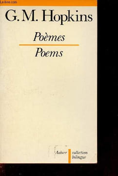 Poèmes 1862-1868 - 1876-1889 - Collection Bilingue.. Hopkins Gérard Manley