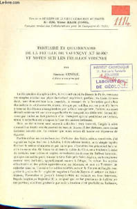 Tertiaire et quaternaire de la feuille de Valençay au 80.000e et notes sur les feuilles voisines - Extrait du bulletin de la carte géologique de France n°232 Tome XLIX 1951.