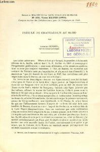 Feuille de Chateaudun au 80.000e - Extrait du bulletin de la carte géologique de France n°231 Tome XLVIII 1950.