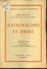 Nationalisme et droit - Dissertatio ad lauream in facultate philosophiae apud pontificum institutum angelicum de urbe - Collection Philosophie et ...