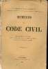 Memento de Code Civil avec 40 tableaux disséminés dans le texte permettant au candidat de revoir les matières la veille de l'examen.. T.Vaquette et ...