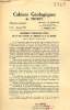 Mouvements &eacute;p&eacute;irog&eacute;niques r&eacute;cents sur la cote pacifique de l'&eacute;quateur et de la Colombie - Extrait du Cahiers G&eacute;ologiques de Thoiry n&deg;10 janvier 1952.. ...