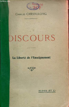 Discours - La Liberté de l'Enseignement.. Chesnelong Charles