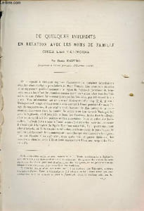 De quelques interdits en relation avec les nom de famille chez les Tai-Noirs - Extrait du Bulletin de l'Ecole Française d'Extrême-Orient 1916.