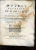 Oeuvres posthumes de M.Pothier dédiées à Monseigneur le garde des sceaux de France - Tome second contenant les traités des successions des propres des ...