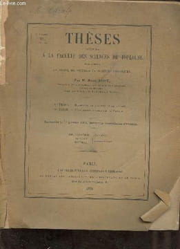 Recherches sur l'uranium et ses composés - propositions données par la faculté - Théses présentées à la faculté des sciences de Toulouse - Soutenues ...
