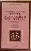 Lettre aux Hassidim sur l'extase - Collection documents spirituels n°12.. Dov Baer de Loubavitch