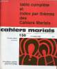 Cahiers marials n°150 15 novembre 1985 30e année n°5 nouvelle série - Table complète et index par thèmes des Cahiers marials.. Collectif
