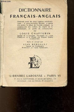 Dictionnaire français anglais.. Chaffurin Louis