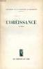L'Ob&eacute;issance - 4e &eacute;dition - Collection Probl&egrave;mes de la religieuses d'aujourd'hui.. Collectif