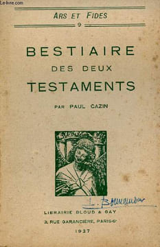 Bestiaire des deux testaments - Collection ars et fides n°9.. Cazin Paul