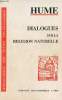 Dialogues sur la religion naturelle - Collection Bibliothèque des textes philosophiques.. Hume David