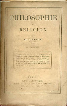 Philosophie et religion - 2e édition.. Ad.Franck