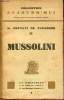 Mussolini + envoi de l'auteur.. G.Peytavi de Faugères