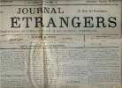 Journal des étrangers n°21 16e année dimanche 15 mars 1891 - Madame de Rute par Félix R. - lettre d'une voyageuse par M.R. - courrier mondain par A.De ...