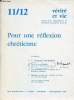Vérité et vie 11/12 - Pour une réflexion chrétienne - 1976 nouvelle série 3e année avril septembre 1976 - De la vie spirituelle recherche et ...